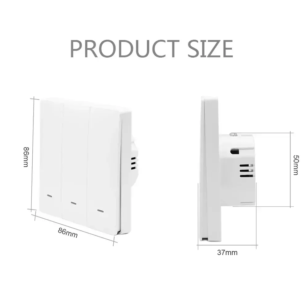Tlačítkový ZigBee vypínač bez "nuly" - 1CH