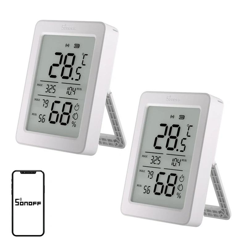 Sonoff AirGuard TH SNZB-02DR2 – Zigbee senzor teploty a vlhkosti s 3.6” LCD dvojbalení