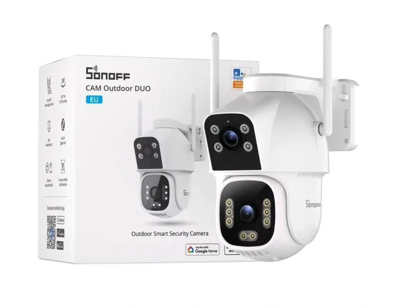 SONOFF CAM Outdoor DUO CAM-C44HE – venkovní kamera 2× 4MP se Zigbee bránou