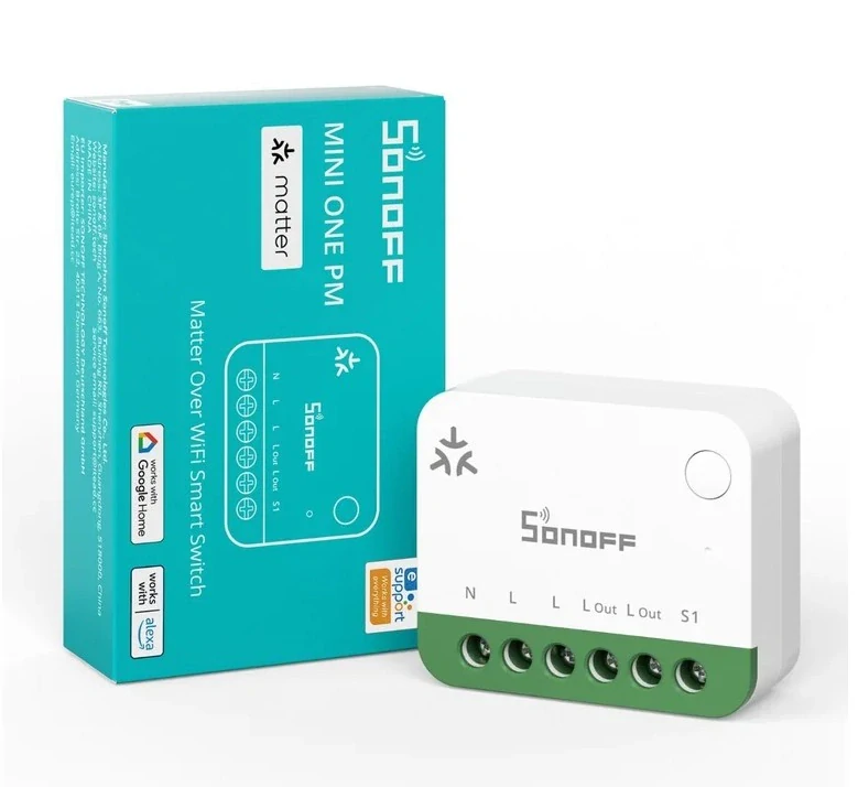 SONOFF MINI ONE PM MINI-1GSP – WiFi Matter spínač 16A s měřením spotřeby