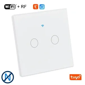 WiFi+RF vypínač bílý 2CH s nulou i bez nuly - Tuya 