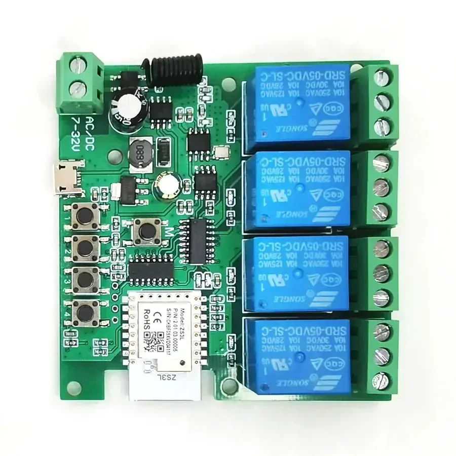 ZigBee 5V/7-32V + RF 4CH