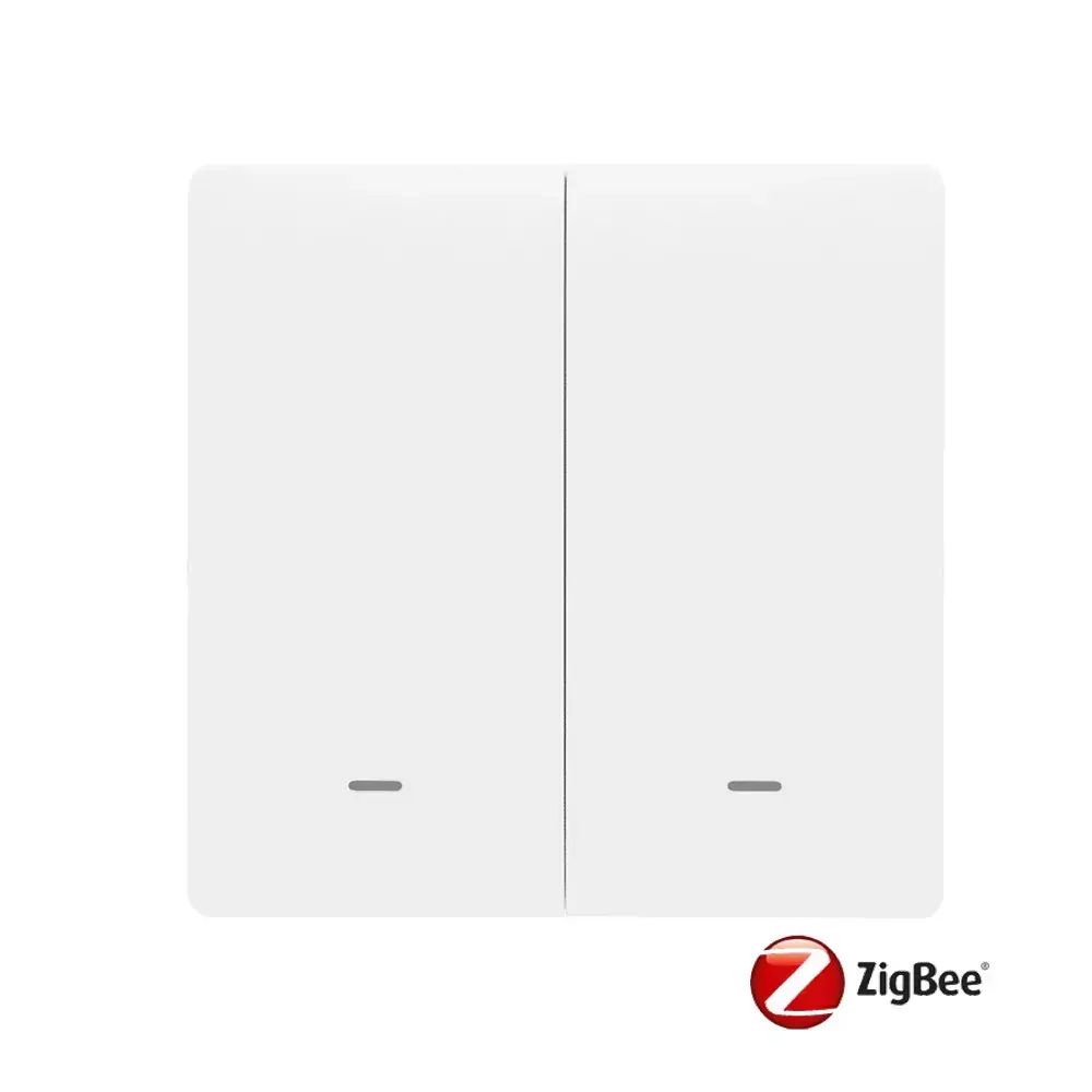 Tlačítkový ZigBee vypínač bez "nuly" - 2CH