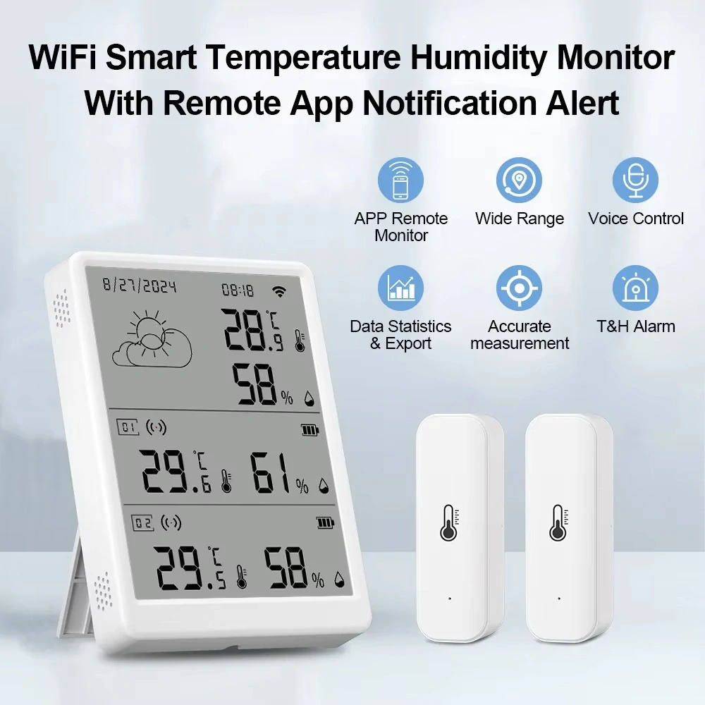 WiFi Meteostanice Tuya + 2 senzory