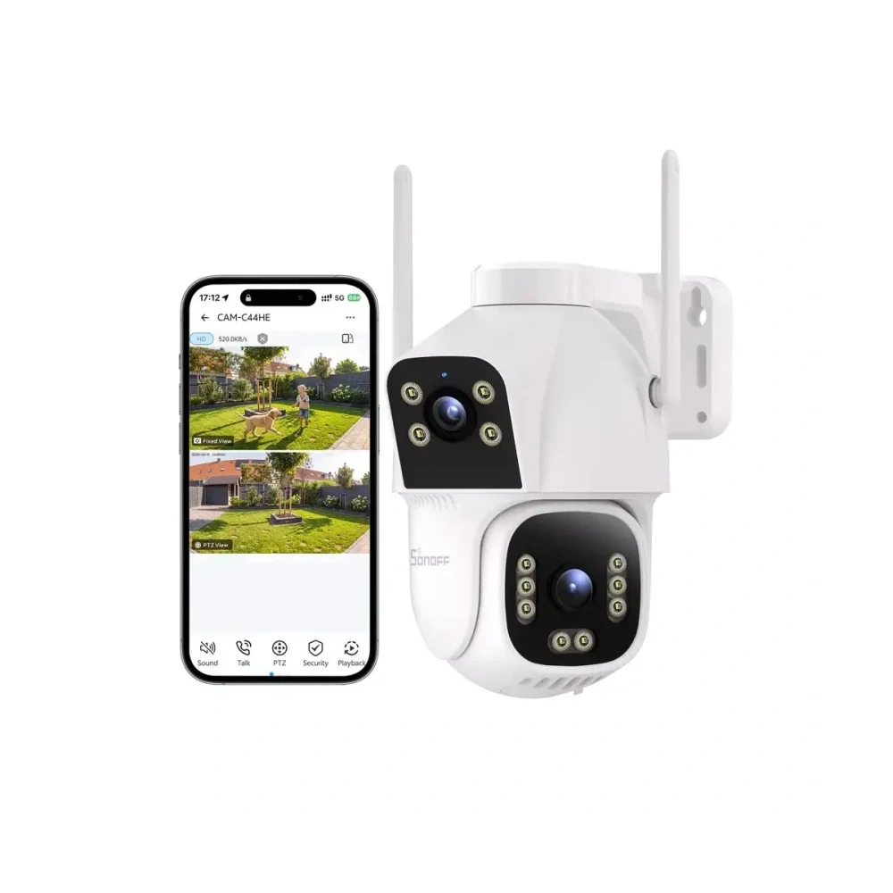 SONOFF CAM Outdoor DUO CAM-C44HE – venkovní kamera 2× 4MP se Zigbee bránou