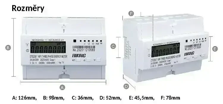 WiFi Elektroměr Tasmota - Třífázový 