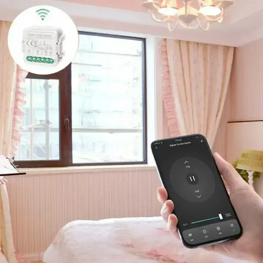 Mini ZigBee vypínač pro žaluzie/rolety