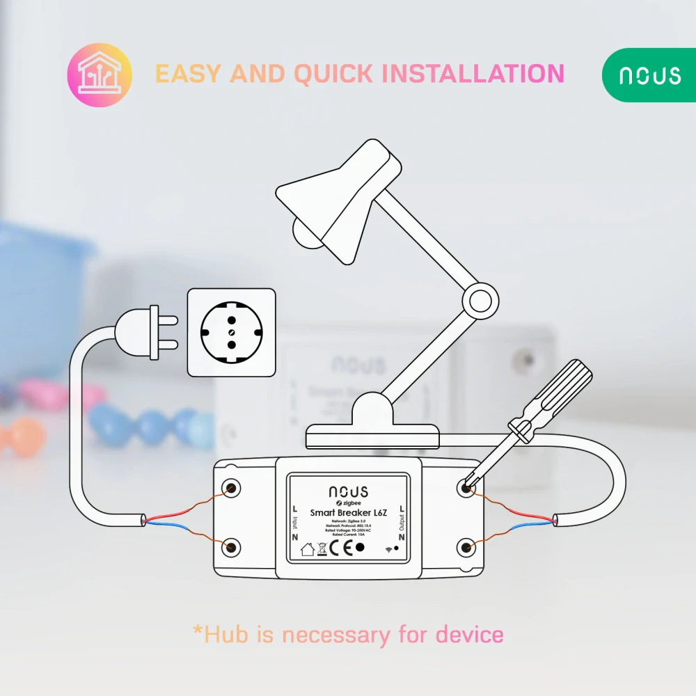 NOUS L6Z ZigBee basic s měřením spotřeby energie