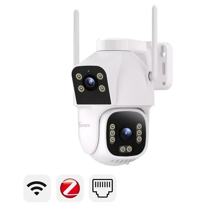 SONOFF CAM Outdoor DUO CAM-C44HE – venkovní kamera 2× 4MP se Zigbee bránou