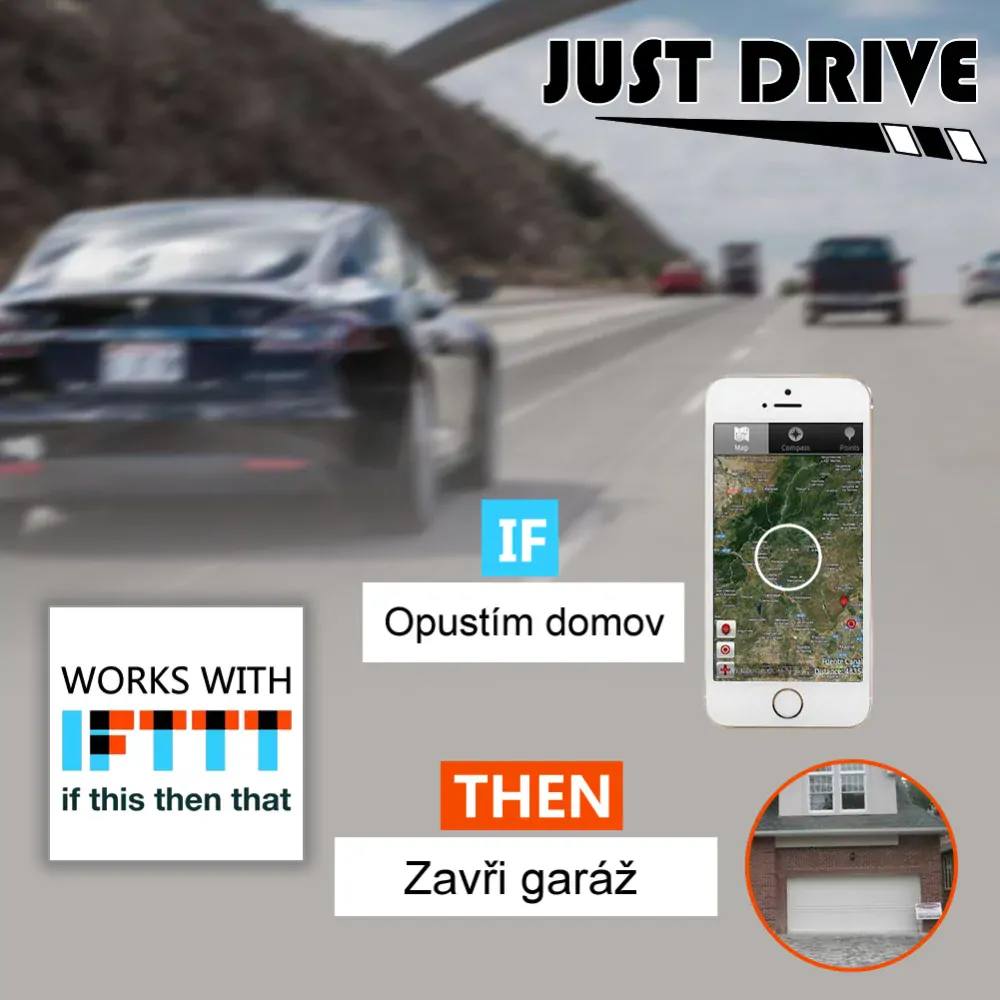 Chytrý WiFi Otevírač Garážových Vrat - Tuya