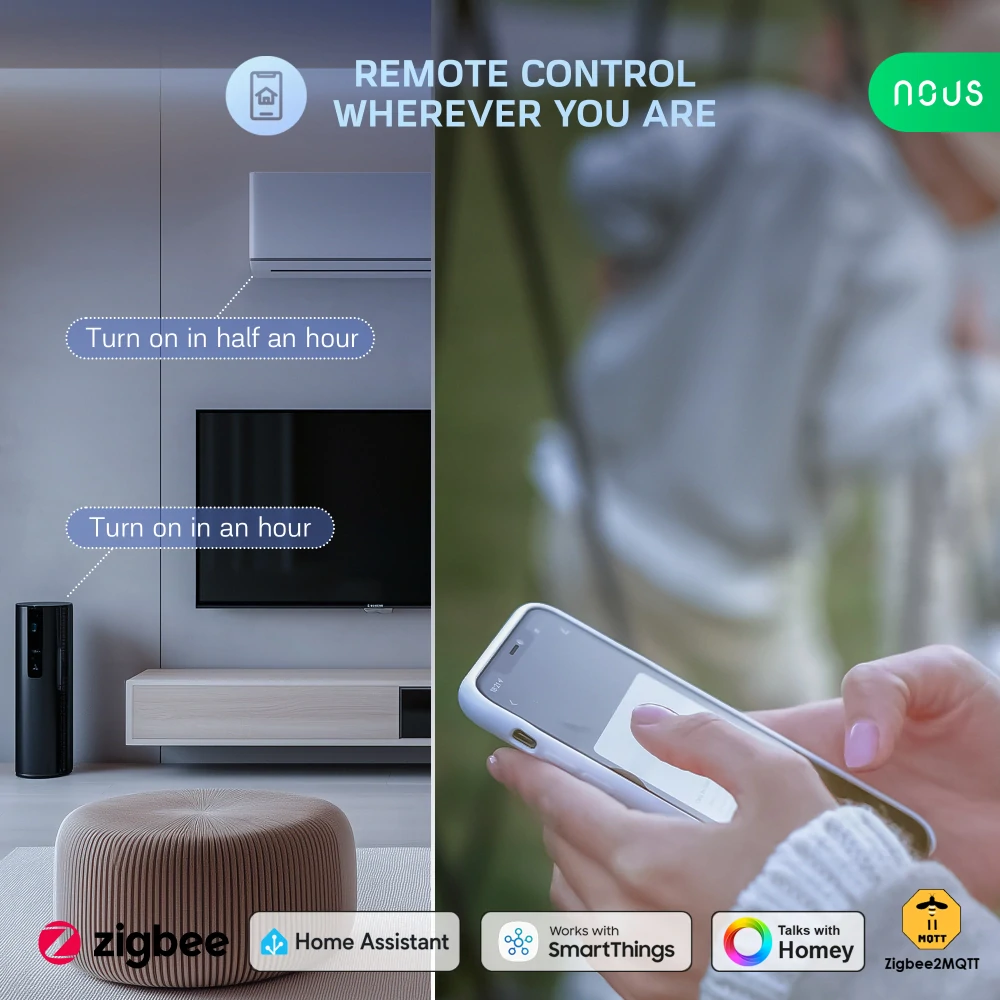 Nous A7Z ZigBee zásuvka s měřením spotřeby 16A