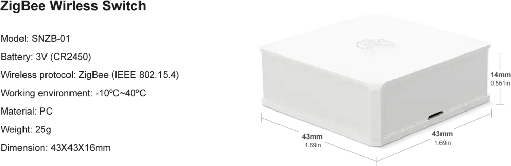 Sonoff ZigBee Tlačítko - SNZB-01