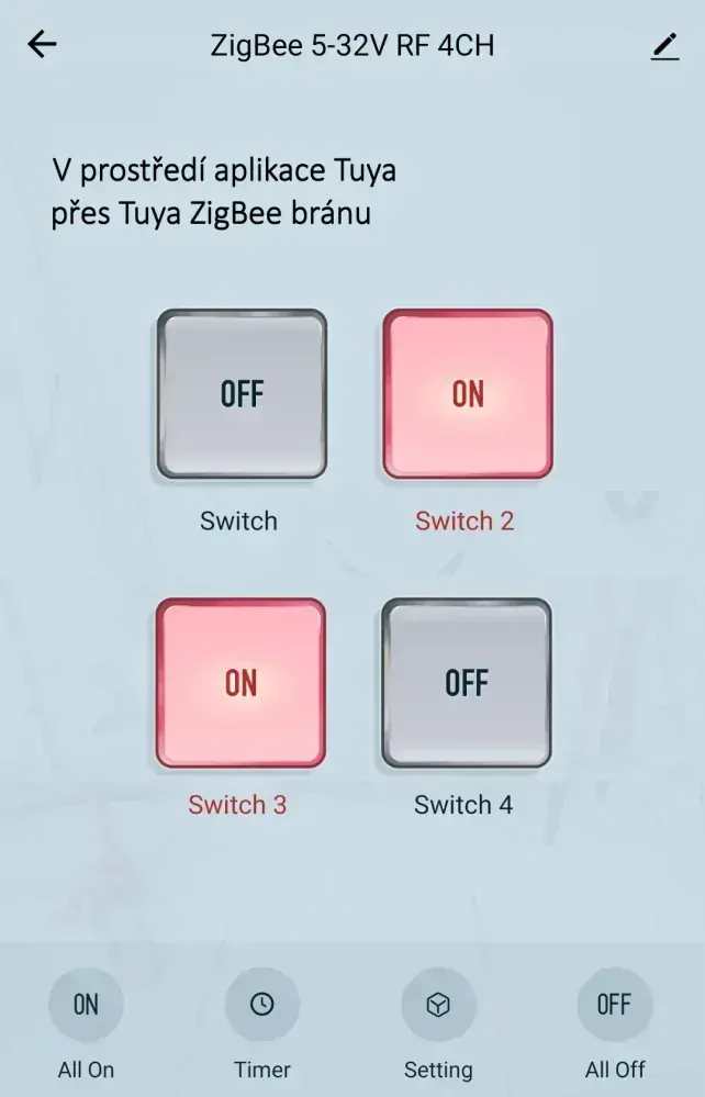 ZigBee 5V/7-32V + RF 4CH