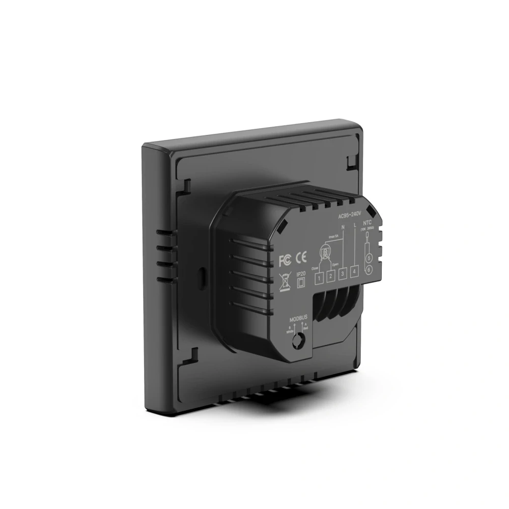 WiFi Termostat 16A pro přímotopy černý Smartica TP10BW, Tuya