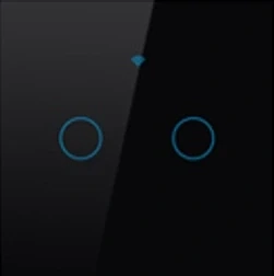 WiFi+RF vypínač černý 2CH s nulou i bez nuly - Tuya