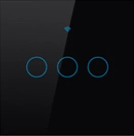 WiFi+RF vypínač černý 3CH s nulou i bez nuly - Tuya