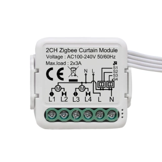 Mini ZigBee vypínač pro žaluzie/rolety 2CH