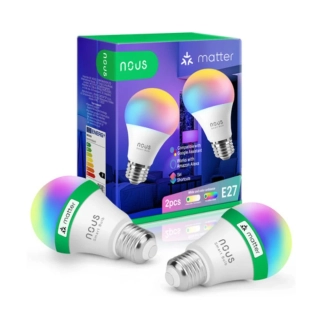 Nous P3 Tuya WiFi Matter žárovka RGB 9W E27 dvojbalení 