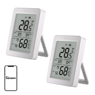 Sonoff AirGuard TH SNZB-02DR2 – Zigbee senzor teploty a vlhkosti s 3.6” LCD dvojbalení