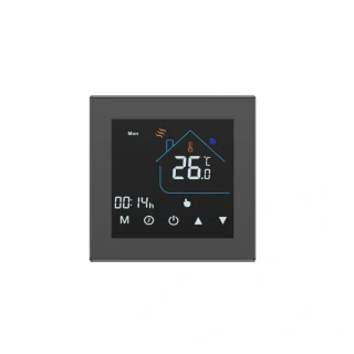 WiFi Termostat 16A pro přímotopy černý Smartica TP10BE, eWeLink